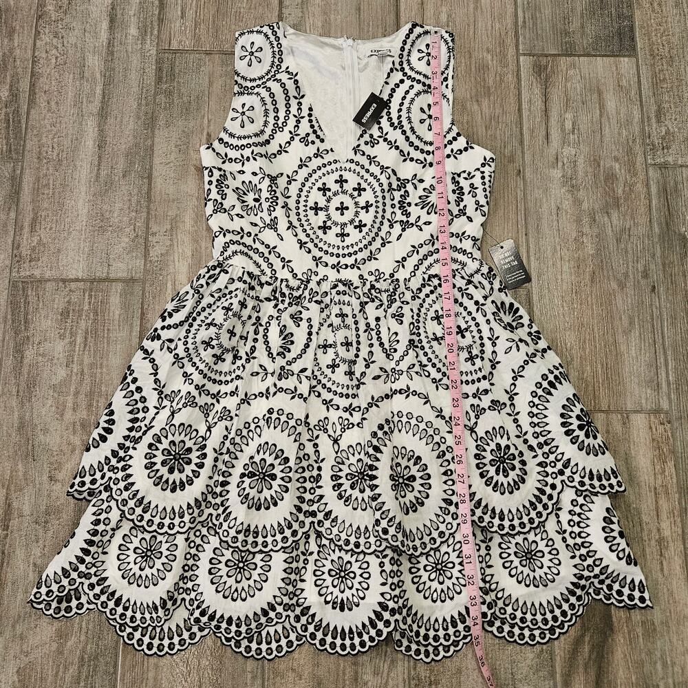 Express Black and White Mini Dress - Picture 6 of 13